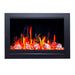 Litedeer LiteStar 33 inch Smart ElectricFireplaceInserts_Luster Copper-Amber Glass_-ZEF38VC-33-A-Natural Flame