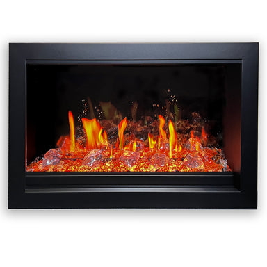 Litedeer LiteStar 33 inch Smart Electric Fireplace Inserts_Luster Copper-Amber Glass_-ZEF38VC-33-A-RiverRocks