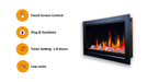 Litedeer LiteStar33 inch Smart Electric Fireplace Inserts_Luster Copper-Amber Glass_-ZEF38VC-33-A-Settings