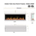 Litedeer Warmcastle 60 inch 3 Side Smart Control Electric Fireplace with Crystal Media_ZEF60T_Dimensions