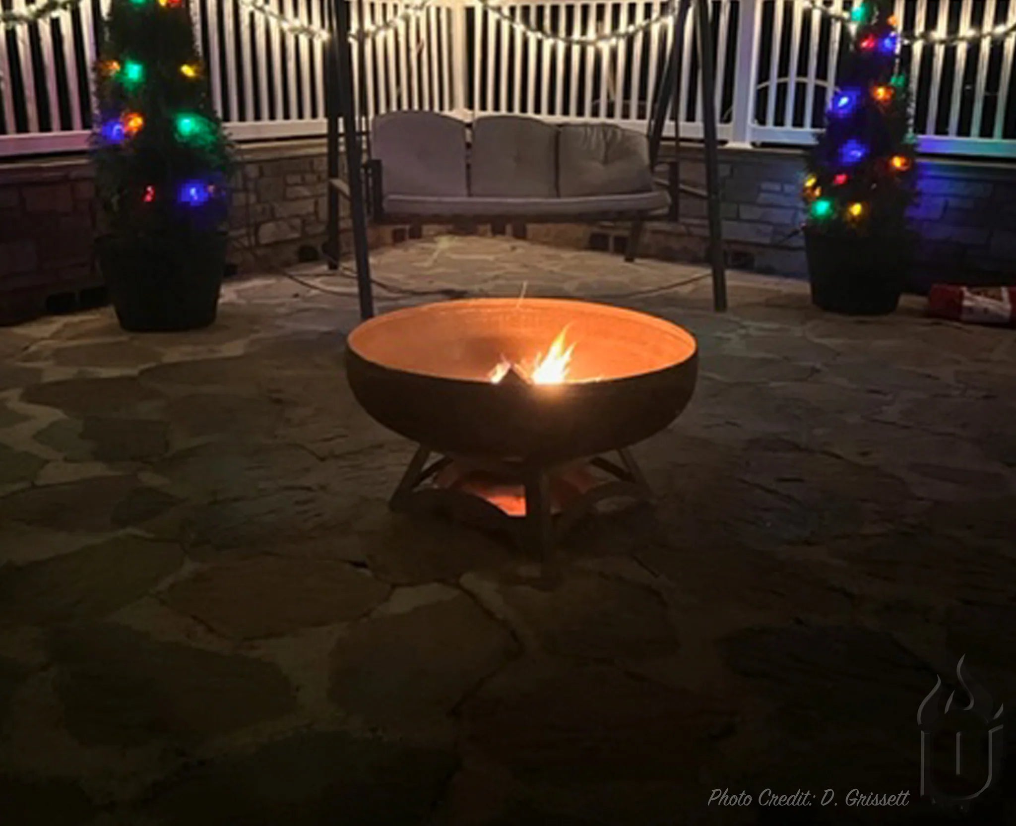 Ohio Flame Liberty Fire Pit with Hollow Base- Lifestyle Backyard