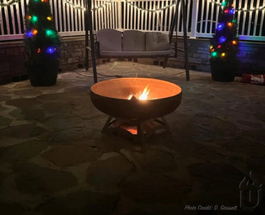 Ohio Flame Liberty Fire Pit with Hollow Base- Lifestyle Backyard