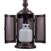 Patio Comfort Propane Patio Heater with Push Button Ignition - Antique Bronze Vintage - PC02CAB - Tank Full View