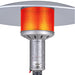 Patio Comfort Propane Patio Heater with Push Button Ignition -Jet/Silver Vein- PC02J - Heater On Full View