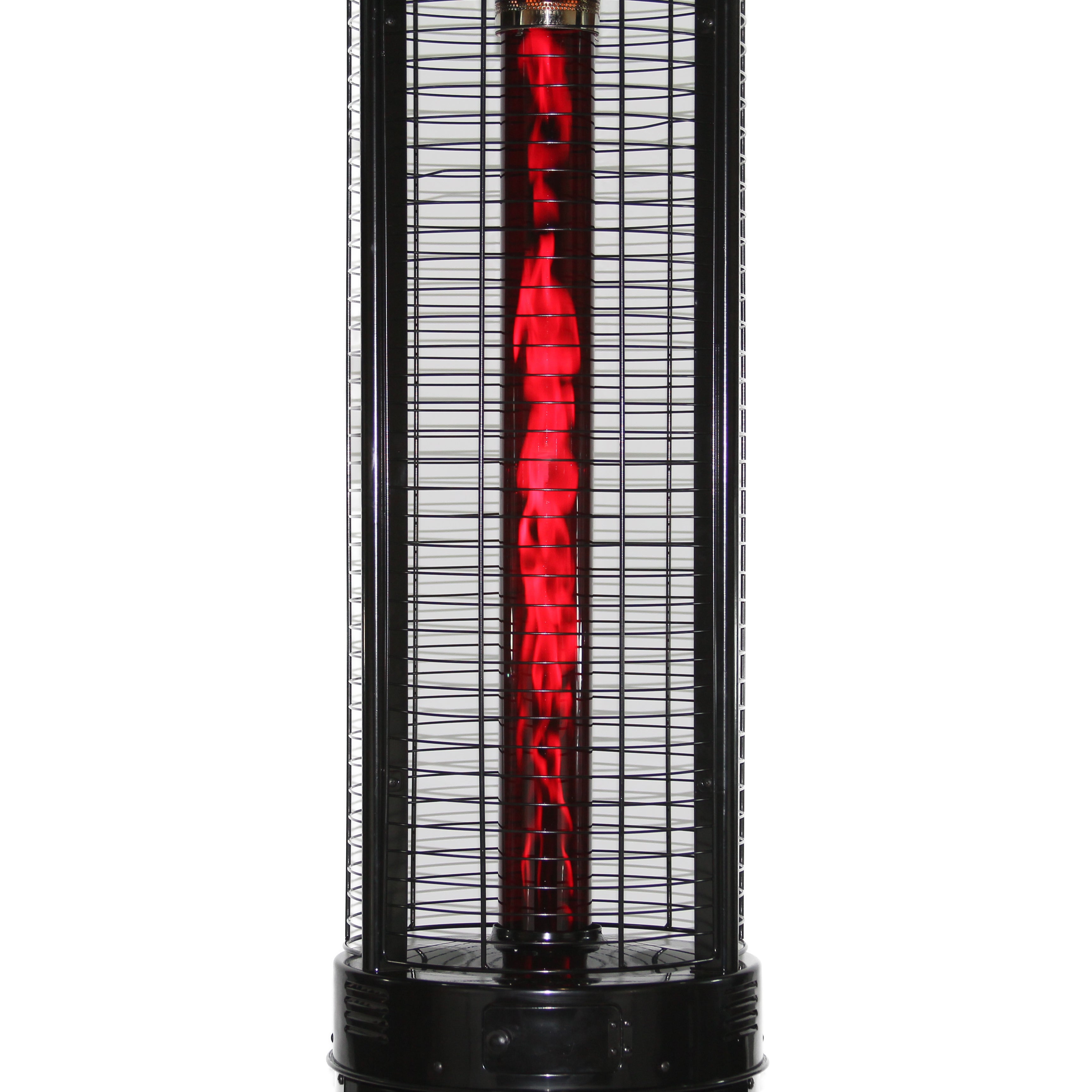RADtec 80 Ellipse Flame Propane Patio Heater - Black with Ruby Glass 41,000 BTU  - 80-ELL-FLM-HT - Enlarge View