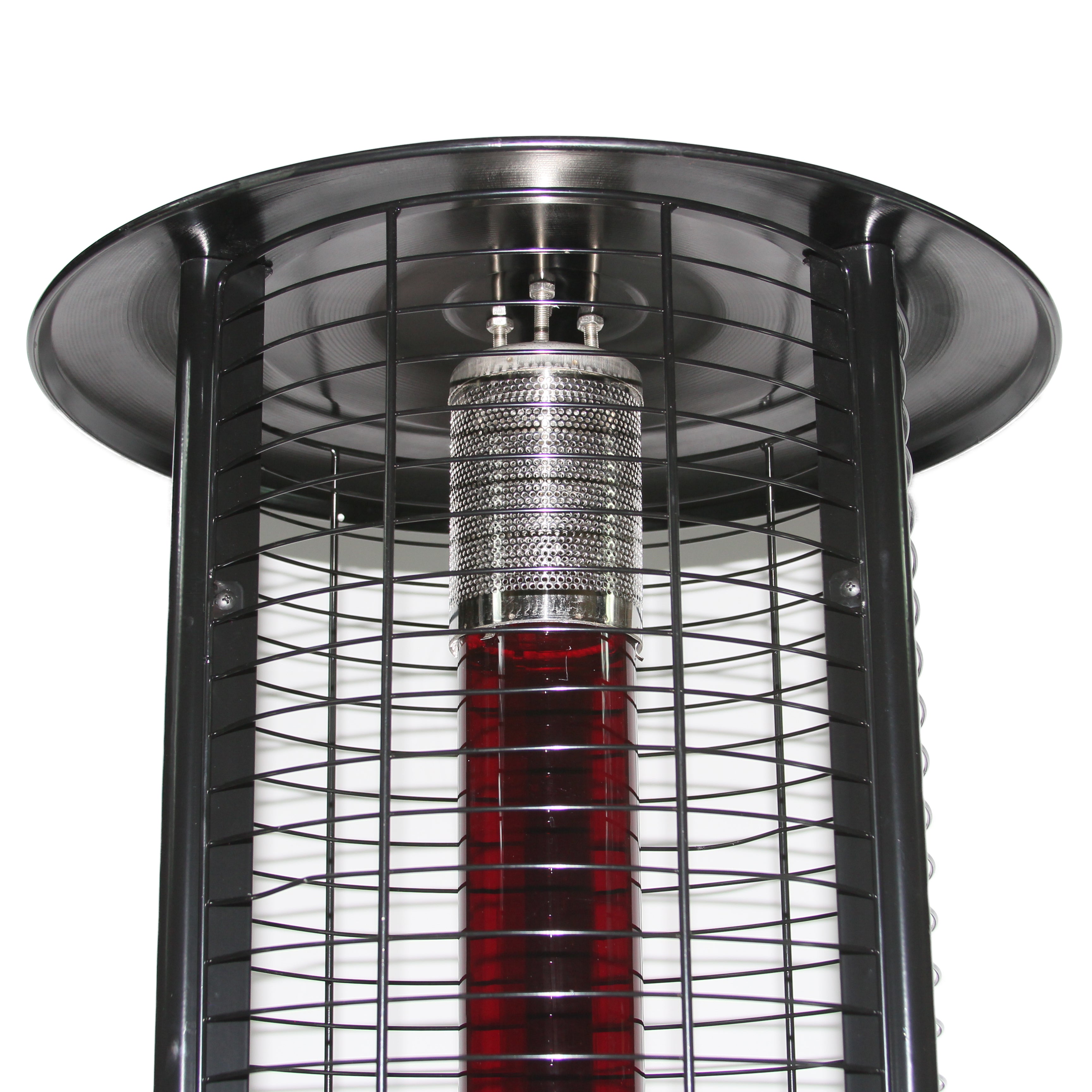 RADtec 80 Ellipse Flame Propane Patio Heater - Black with Ruby Glass 41,000 BTU  - 80-ELL-FLM-HT - Heater