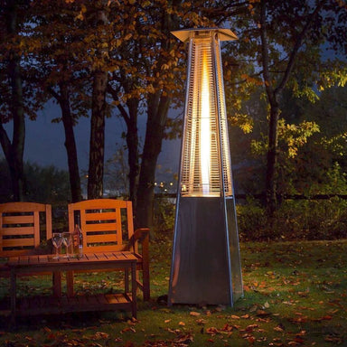 RADtec 89" Tower Flame Propane Patio Heater - Black & Grey Wicker 41,000 BTU - TF1-WK-BLK-GRY - Lifestyle