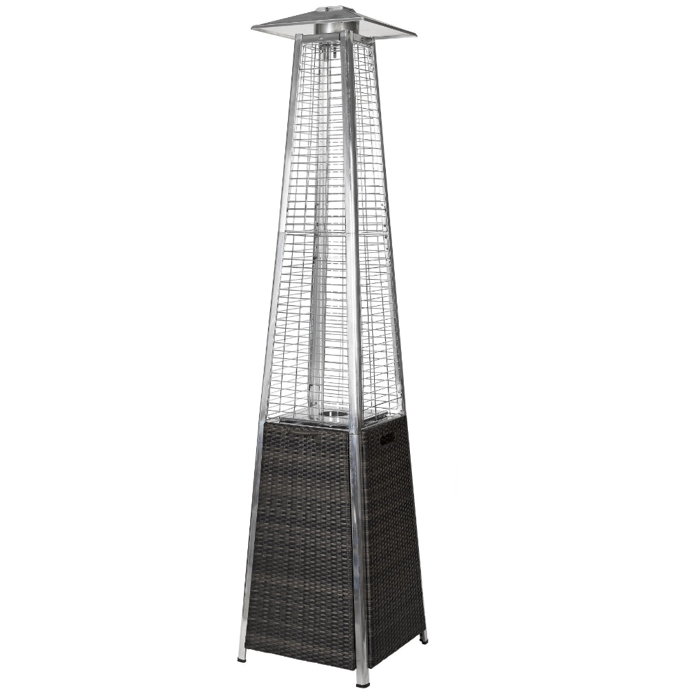 RADtec 89" Tower Flame Propane Patio Heater - Black & Grey Wicker 41,000 BTU - TF1-WK-BLK-GRY - Main View