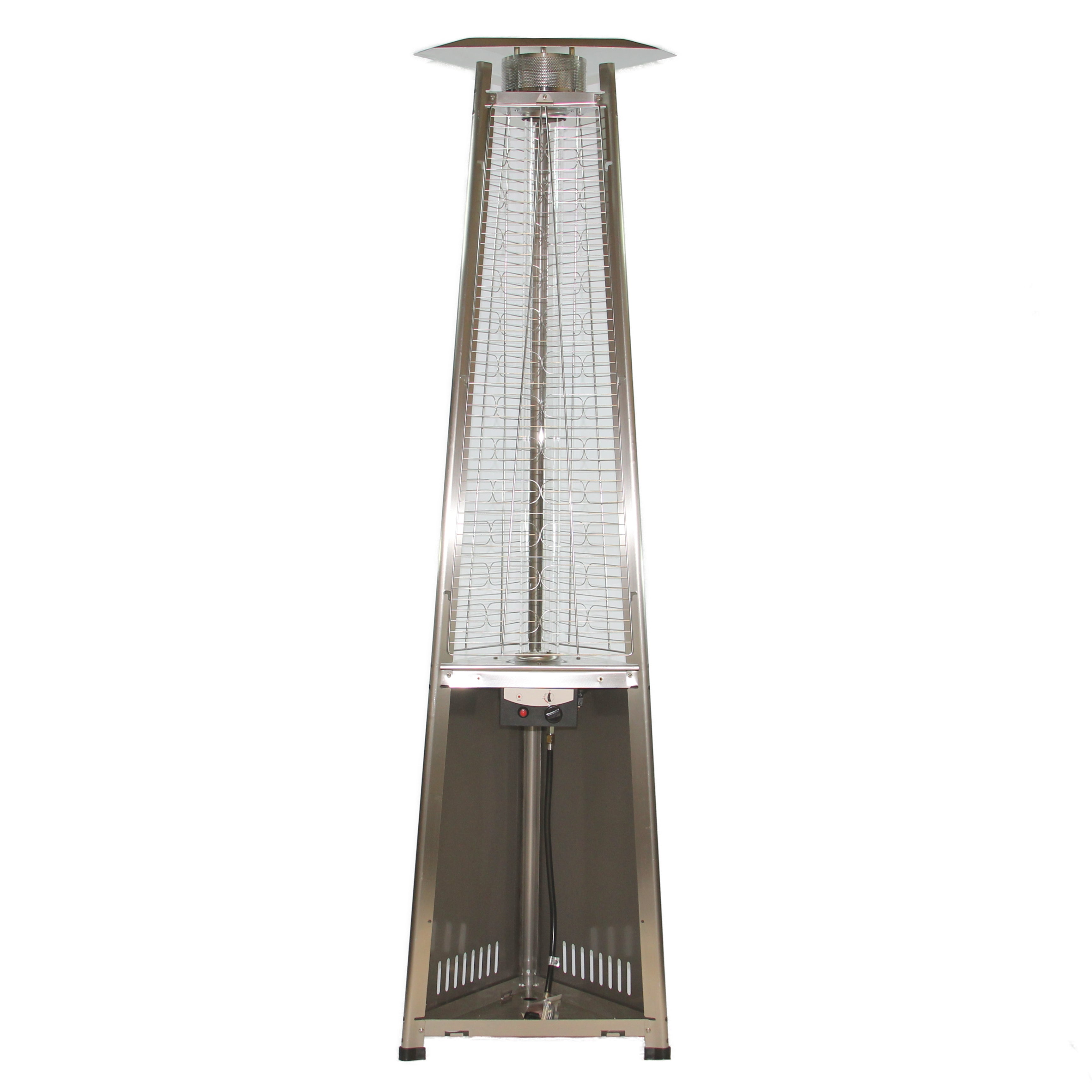 RADtec 93 Pyramid Flame Natural Gas Patio Heater - Stainless Steel Finish 41,000 BTU - 93-NTR-GAS-PYR - Back View