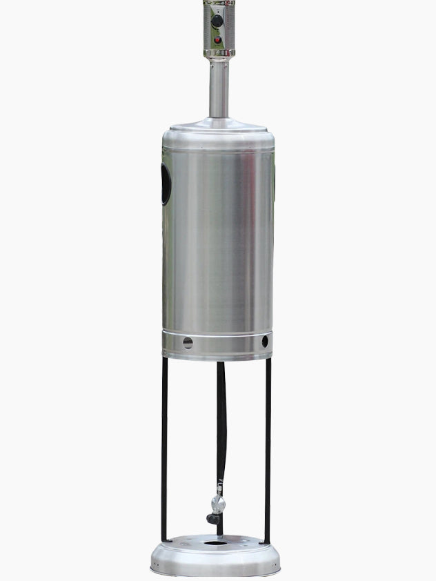 RADtec 96 Real Flame Propane Patio Heater - Stainless Steel Finish 40,000 BTU - RF1-MT-STN-STL - Full View Tank