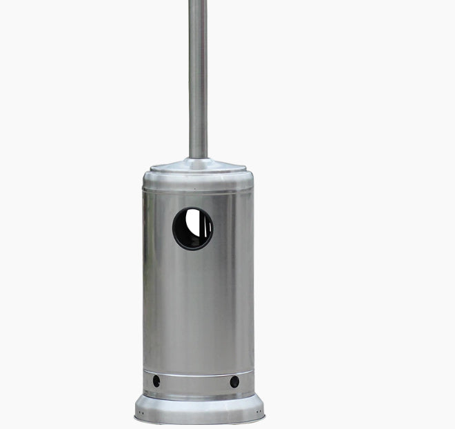 RADtec 96 Real Flame Propane Patio Heater - Stainless Steel Finish 40,000 BTU - RF1-MT-STN-STL - Tank