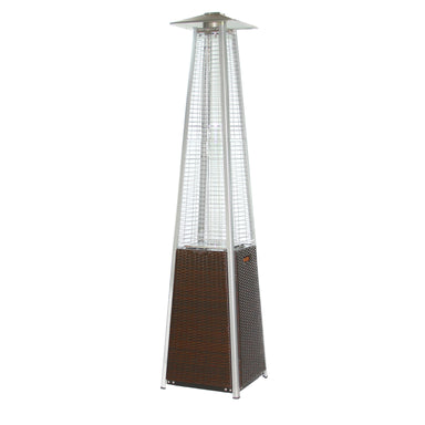 RADtecTowerFlamePropanePatioHeater-TF3-WK-DRK-BRNDarkBrownWicker-Main