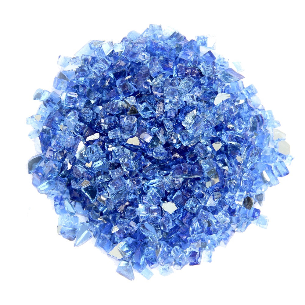Hiland Reflective Fire Glass - Cobalt Blue