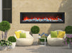 Remii by Amantii 65" Deep Series Built-in Electric Fireplace with Black Steel Surround- 102765-DE- Lifestyle Patio