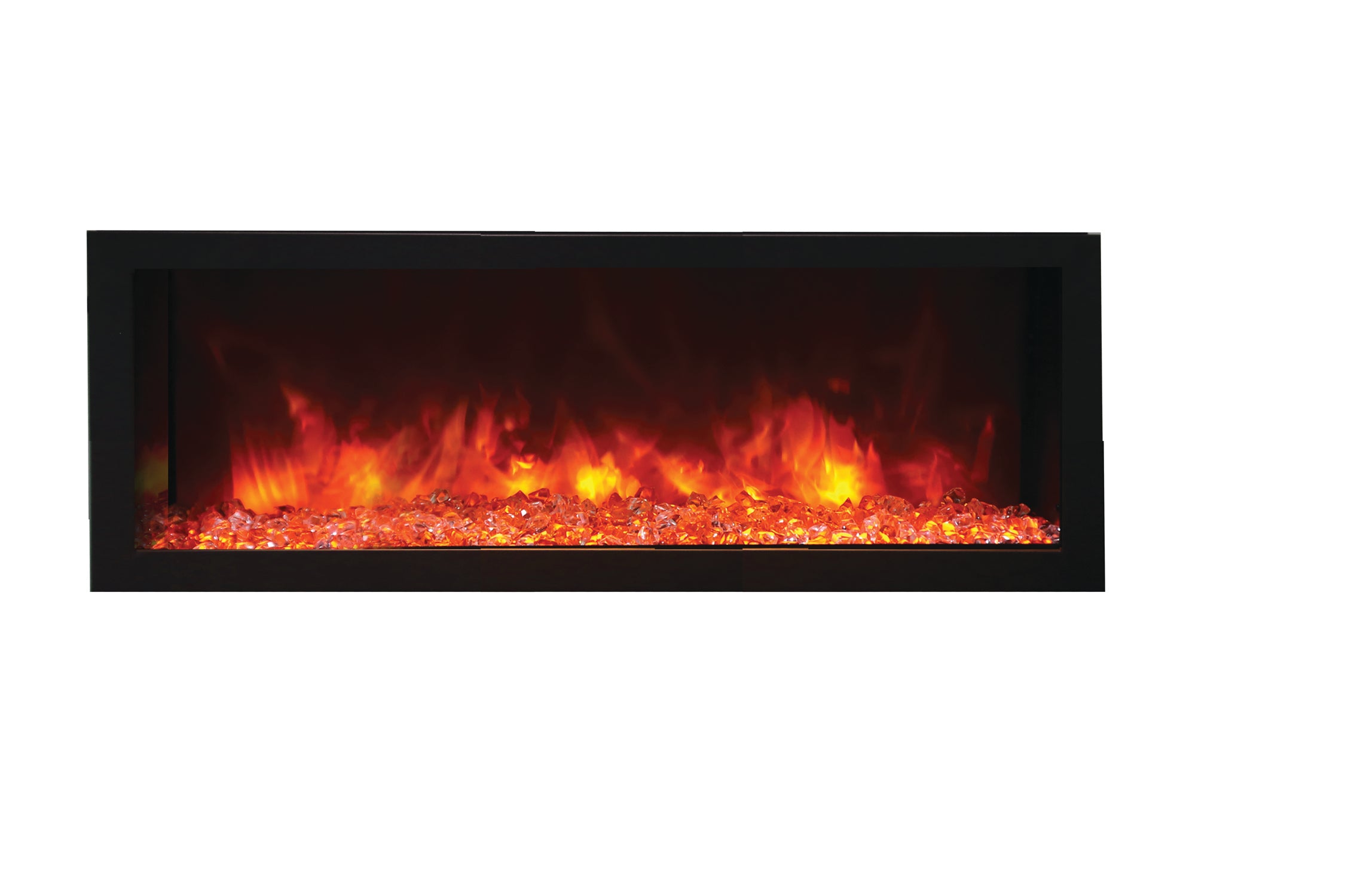 Remii by Amantii 45" Deep Series Built-in Electric Fireplace with Black Steel Surround- 102745-DE- Main View