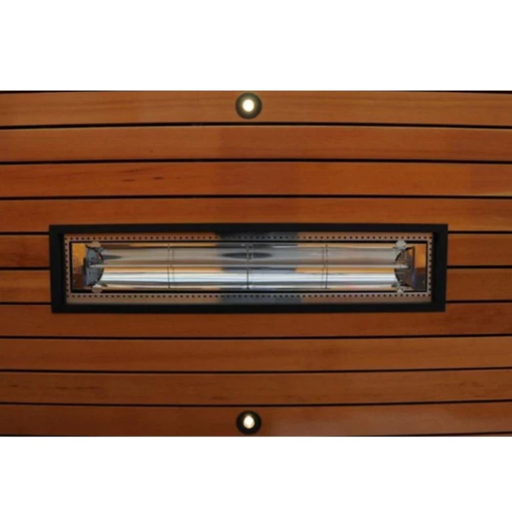 Schwank 61 ElectricSchwank Dual Element 6000W240 Infrared Electric Patio Heater- Wood Ceiling