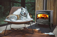 Sierra Flame Lynwood 76" Wood Cast Iron Fireplace - Black- Lifestyle Fireplace Corner