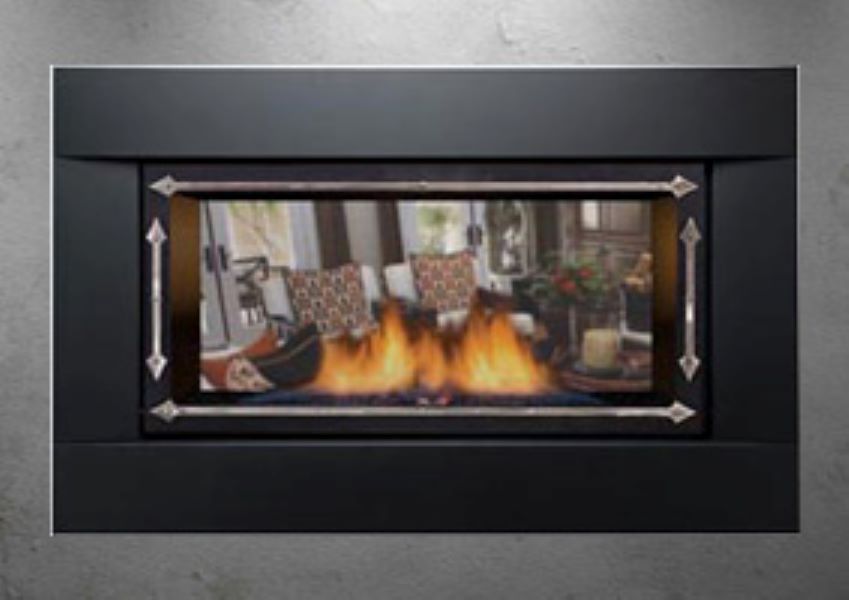 Sierra Flame Palisade 36" DELUXE See-thru Direct vent Linear Gas Fireplace- Front View