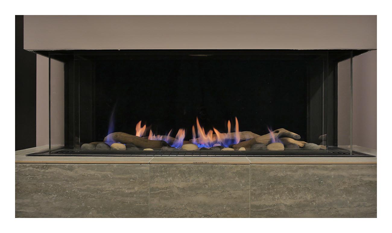 Sierra Flame Toscana Three Sided Natural Gas or Liquid Propane Gas Fireplace-  Main View