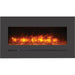 Sierra Flame by Amantii 34" Wall Mount/Flush Mount Electric Fireplace with Deep Charcoal Colored Steel Surround- WM-FML-34-4023-STL- Front View With Yellow Flame