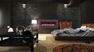 Sierra Flame by Amantii 48" Wall Mount/Flush Mount Electric Fireplace with Deep Charcoal Colored Steel Surround- WM-FML-48-5523-STL- Lifestyle Bedroom