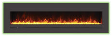 Sierra Flame by Amantii 72" Wall Mount/Flush Mount Electric Fireplace with Deep Charcoal Colored Steel Surround- WM-FML-72-7823-STL- Main View