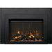 Sierra Flame by Amantii Deep 30"/34" Electric Fireplace Insert with Black Steel Surround- Front View