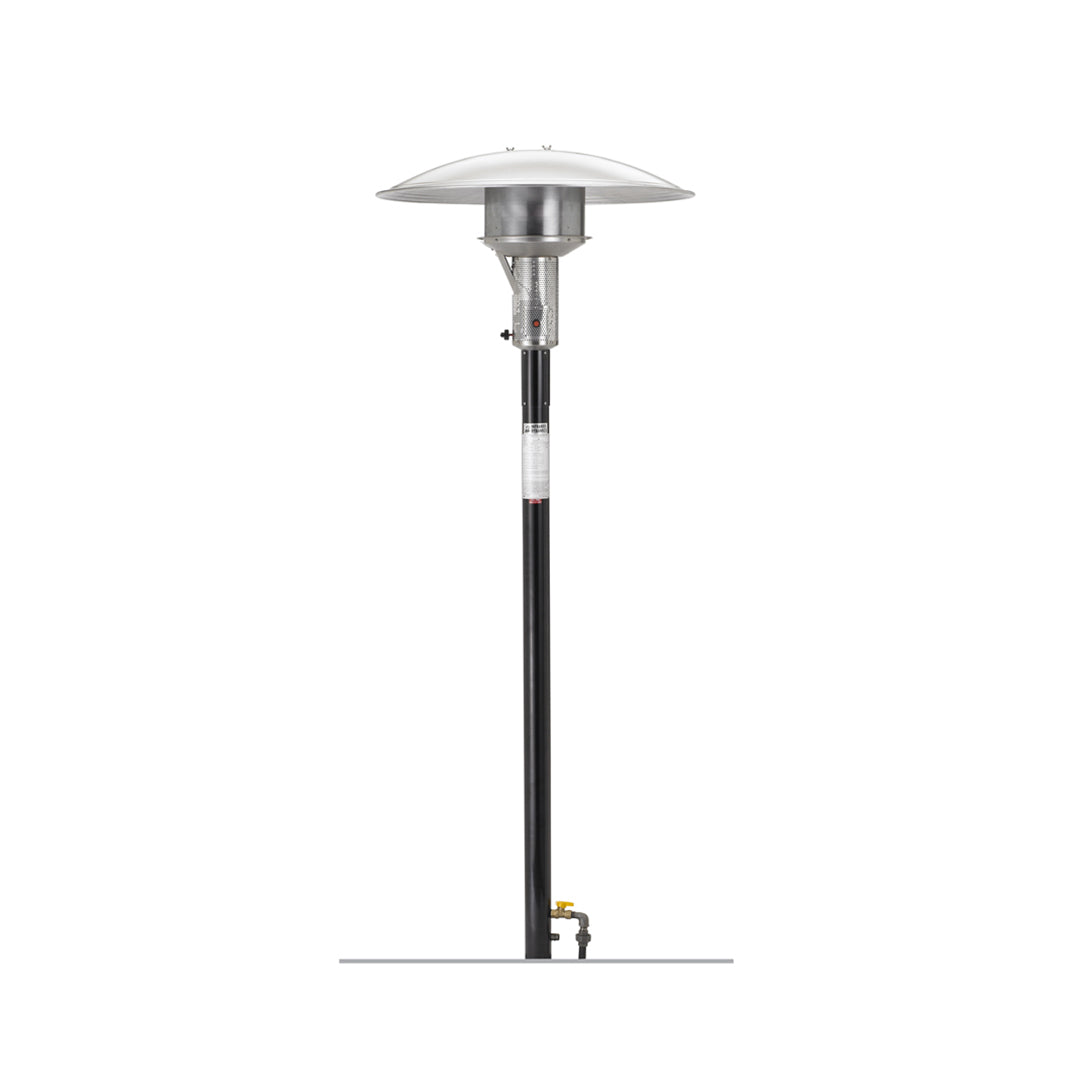 Sunglo Natural Gas Permanent Post Patio Heater -Black- PSA265B- Main View