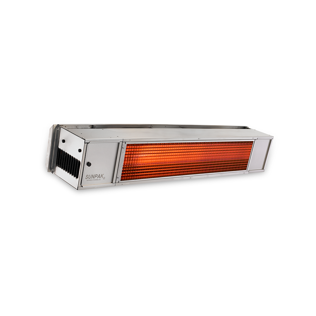 Sunpak Infrared Patio Heater Electronic Ignition -S25 Stainless Steel- Left View