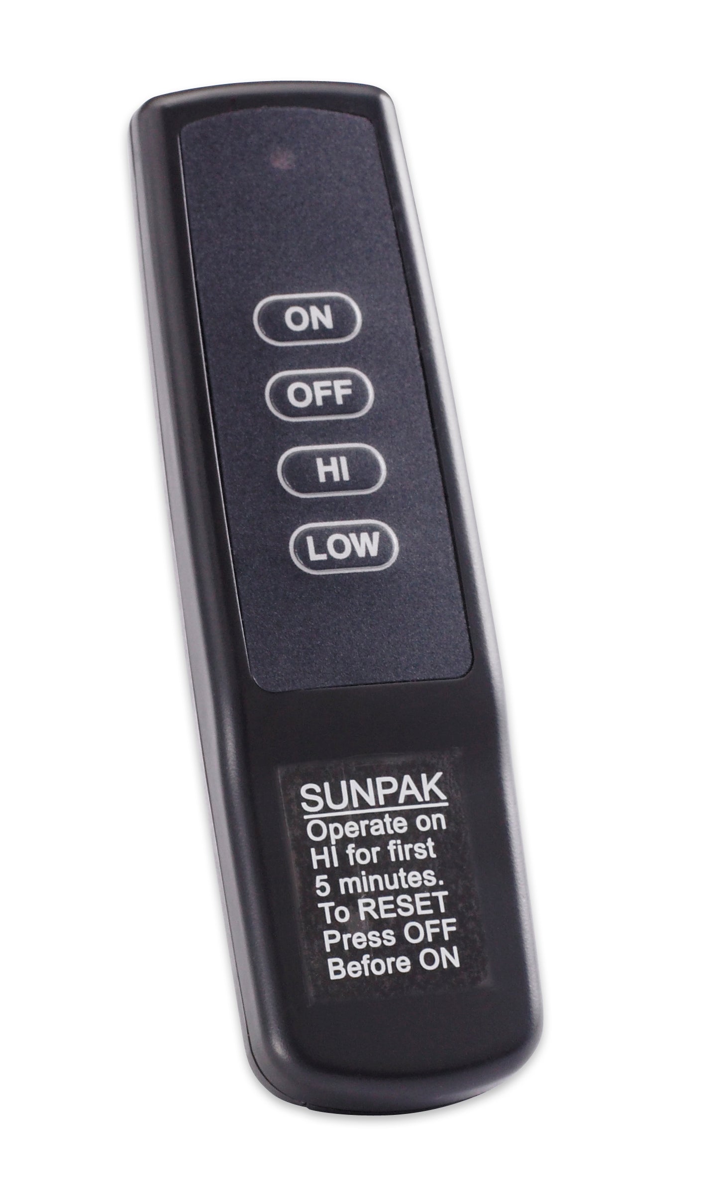 Sunpak Two Stage Infrared Patio Heater Electric Ignition -S34 TSR Black- Remote