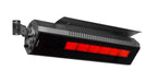 Sunstar Infrared Patio Heater Package - Black Remote Controlled -L10-N10 SGL0- Side View With Heat Deflector