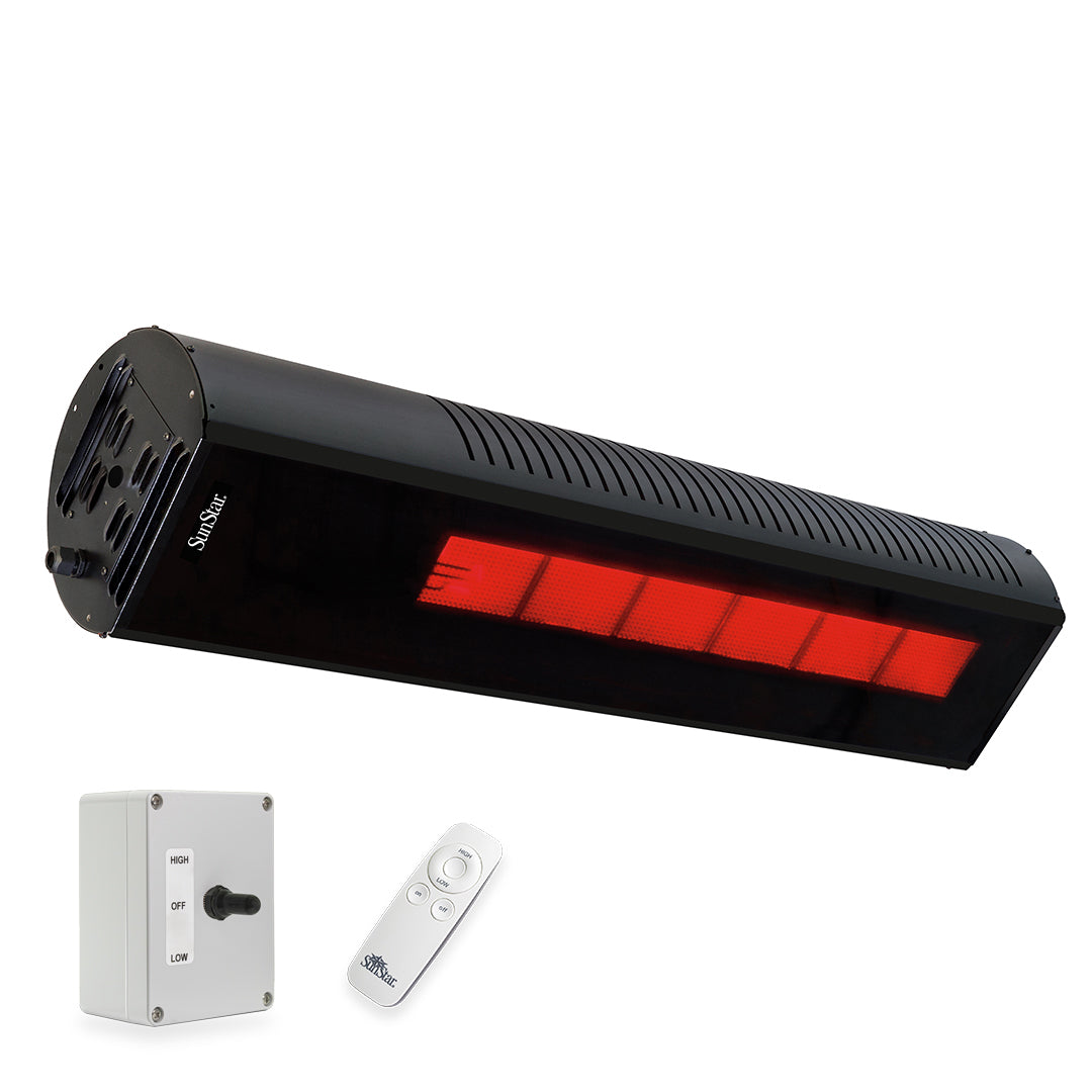 Sunstar Infrared Patio Heater Package - Black Remote Controlled - L10-N10 SGL1560- Main View
