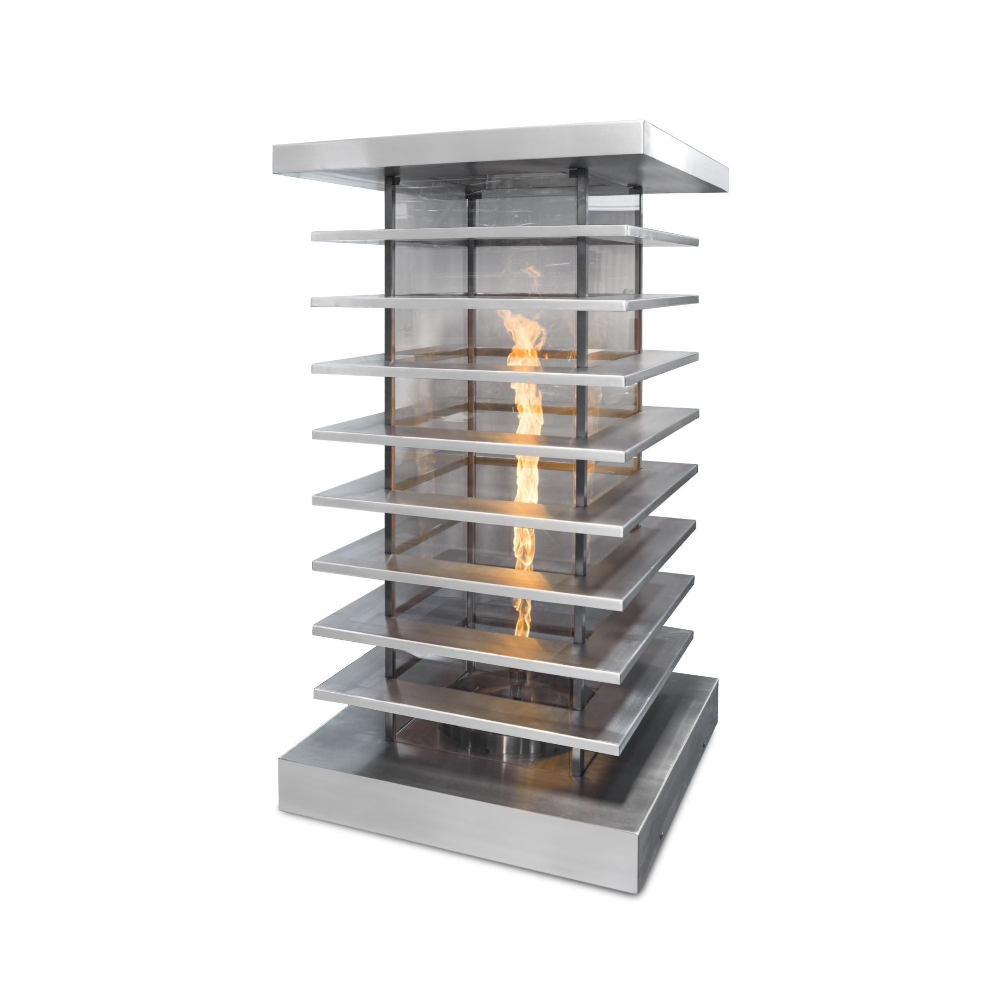 The Outdoor Plus 28" High Rise Fire Tower -Stainless Steel- Main View
