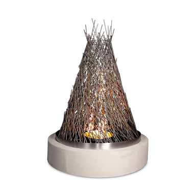 The Outdoor Plus 48" Round Hay Stack Fire Tower-Stainless Steel- Main View