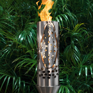 The Outdoor Plus Coral Torch with TOP Base - Stainless Steel- Main View