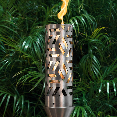 The Outdoor Plus Cubist Torch with TOP Base - Stainless Steel- Main View