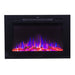 Touchstone Forte 40" Recessed Electric Fireplace -80006- Front View With Logs Blue Flame