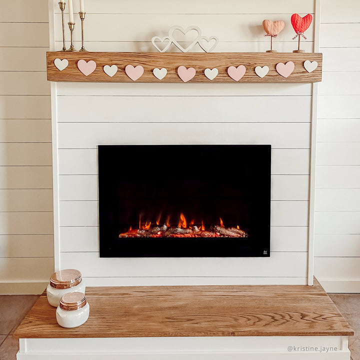 Touchstone Forte 40" Recessed Electric Fireplace -80006- Lifestyle Shiplap Wall