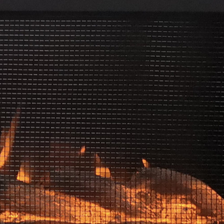 Touchstone Forte Steel Mesh Screen Non-Reflective 40" Recessed Electric Fireplace -80048- Close Up