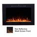 Touchstone Forte Steel Mesh Screen Non-Reflective 40" Recessed Electric Fireplace -80048- Mesh Screen Front