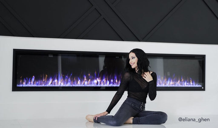 Touchstone - Sideline Elite Smart 100" WiFi-Enabled Recessed Electric Fireplace -80044- Studio Room