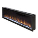 Touchstone - Sideline Elite Smart 72" WiFi-Enabled Recessed Electric Fireplace -80038- Side View With Blue Base Yellow Flame