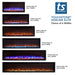 Touchstone - Sideline Elite Smart 72" WiFi-Enabled Recessed Electric Fireplace -80038- Size Option