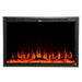 Touchstone - Sideline Elite Smart Forte 40" WiFi-Enabled Recessed Electric Fireplace -80052- Front View With Orange Flame