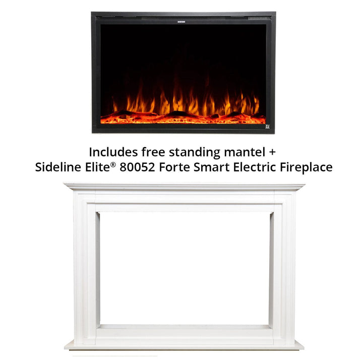Touchstone - Sideline Elite® Forte® 40" Smart Electric Fireplace with Encase™ Surround Mantel -80052- Front View With Electric Fireplace Mantel