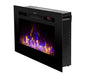 Touchstone - The Sideline 28" Recessed Electric Fireplace -80028- Left View Multicolor Flames