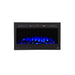 Touchstone - The Sideline 36" Recessed Electric Fireplace -80014- Front View With Logs Blue Flame