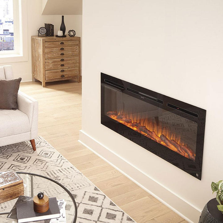 Touchstone - The Sideline 45" Recessed Electric Fireplace -80025- Lifestyle Side View Electric Fireplace