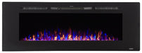 Touchstone - The Sideline 60" Recessed Electric Fireplace -80011- Front View With Crystal Multi Color Flames