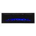 Touchstone - The Sideline 60" Recessed Electric Fireplace -80011- Front View With Logs Blue Flames